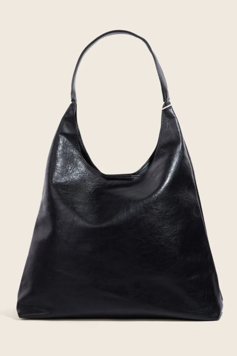 Faux Leather Hobo Bag – BK One Size outfit idea for women | Ro + Ivy