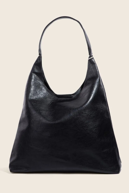 Faux Leather Hobo Bag – BK One Size outfit idea for women | Ro + Ivy