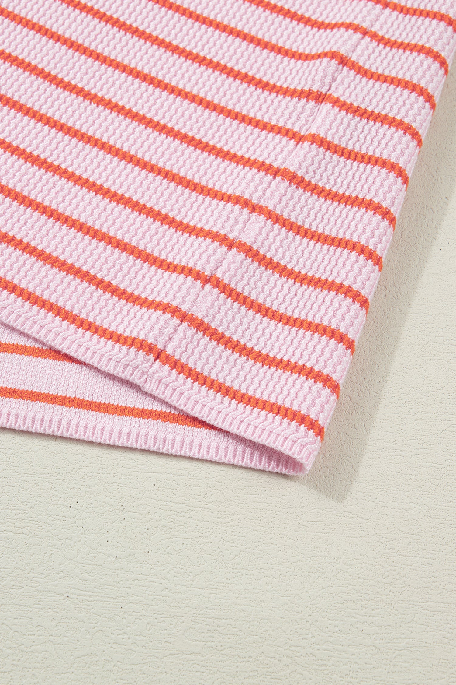 Lightweight Striped Knit Sleeveless Tank Sweater Vest — Breathable Casual Everyday Style - Sweater Vests