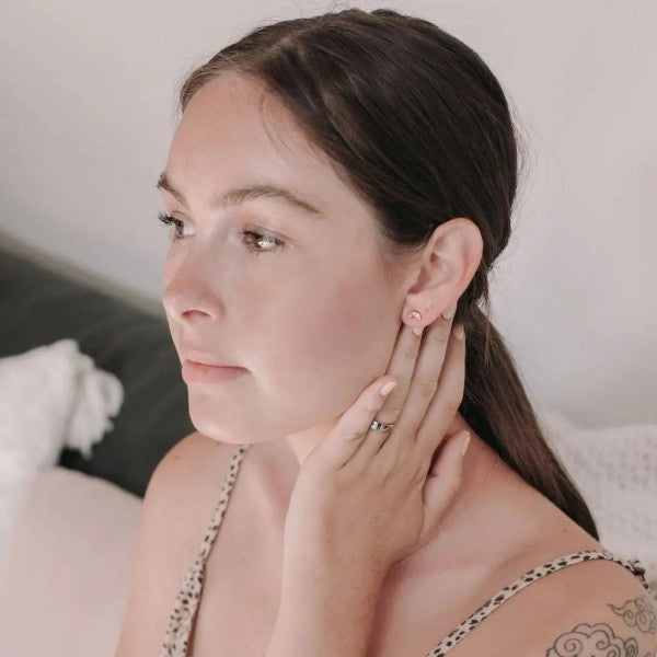 Rainbow Stud Earrings Trendy Earrings Outfit Idea for Women | Ro + Ivy