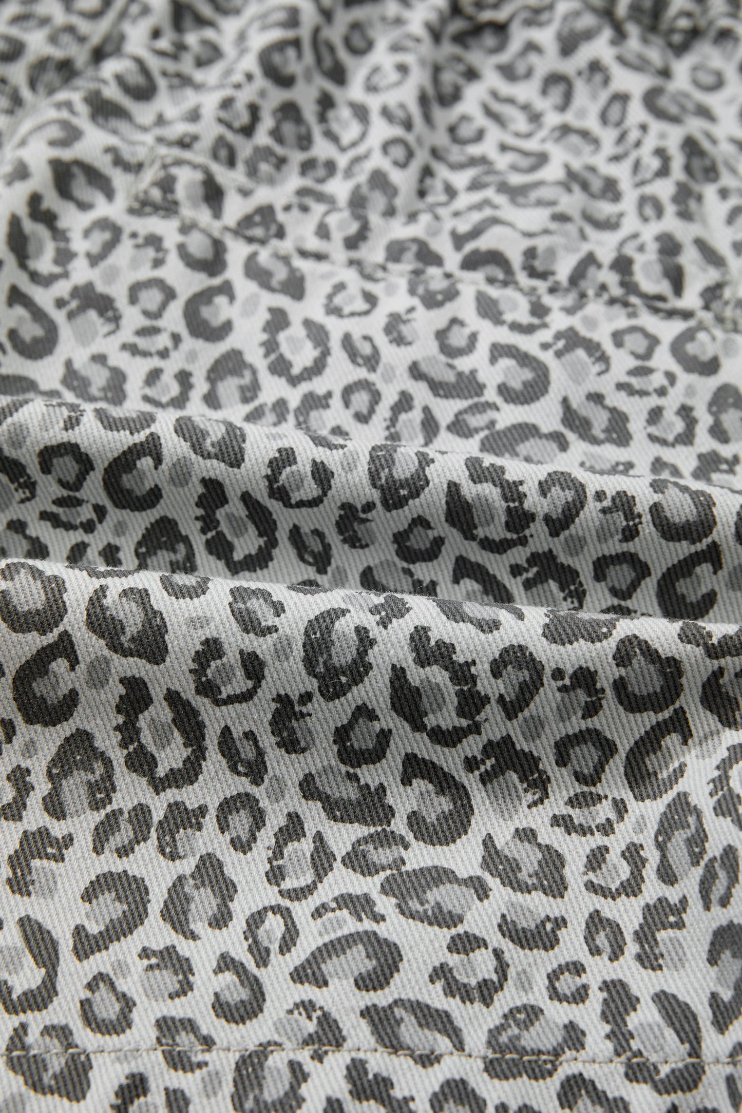 Leopard Print Wrap Front Denim Casual Shorts — Bold Edgy Summer Style - Bottoms/Denim Shorts