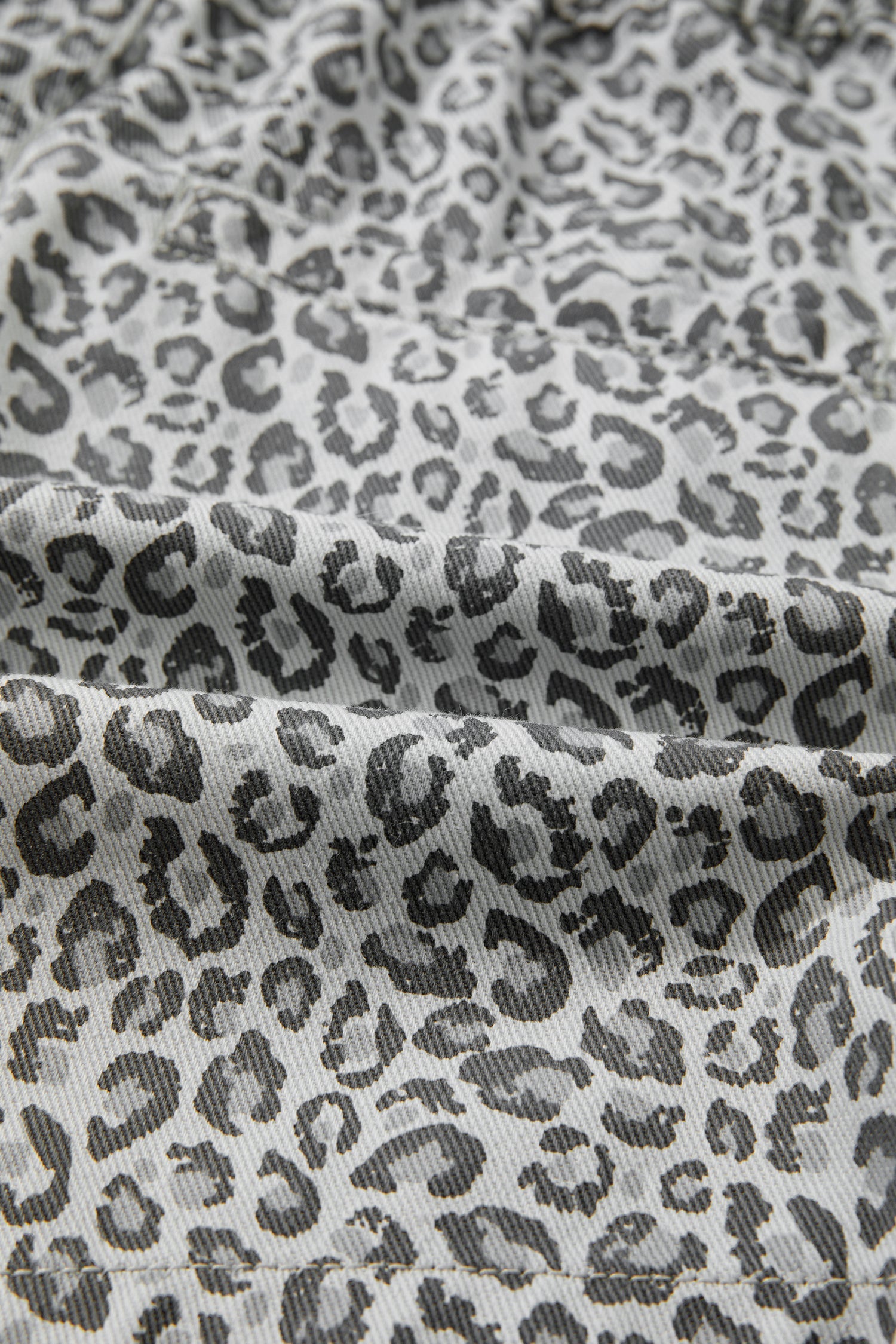 Leopard Print Wrap Front Denim Casual Shorts — Bold Edgy Summer Style - Bottoms/Denim Shorts