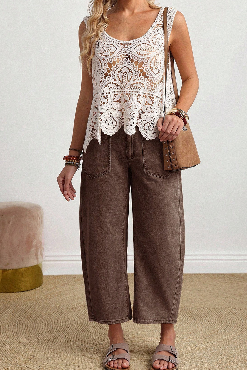 Ankle Length Mid-Rise Barrel Fit Jeans — Relaxed All-Day Comfortable Style - Jeans
