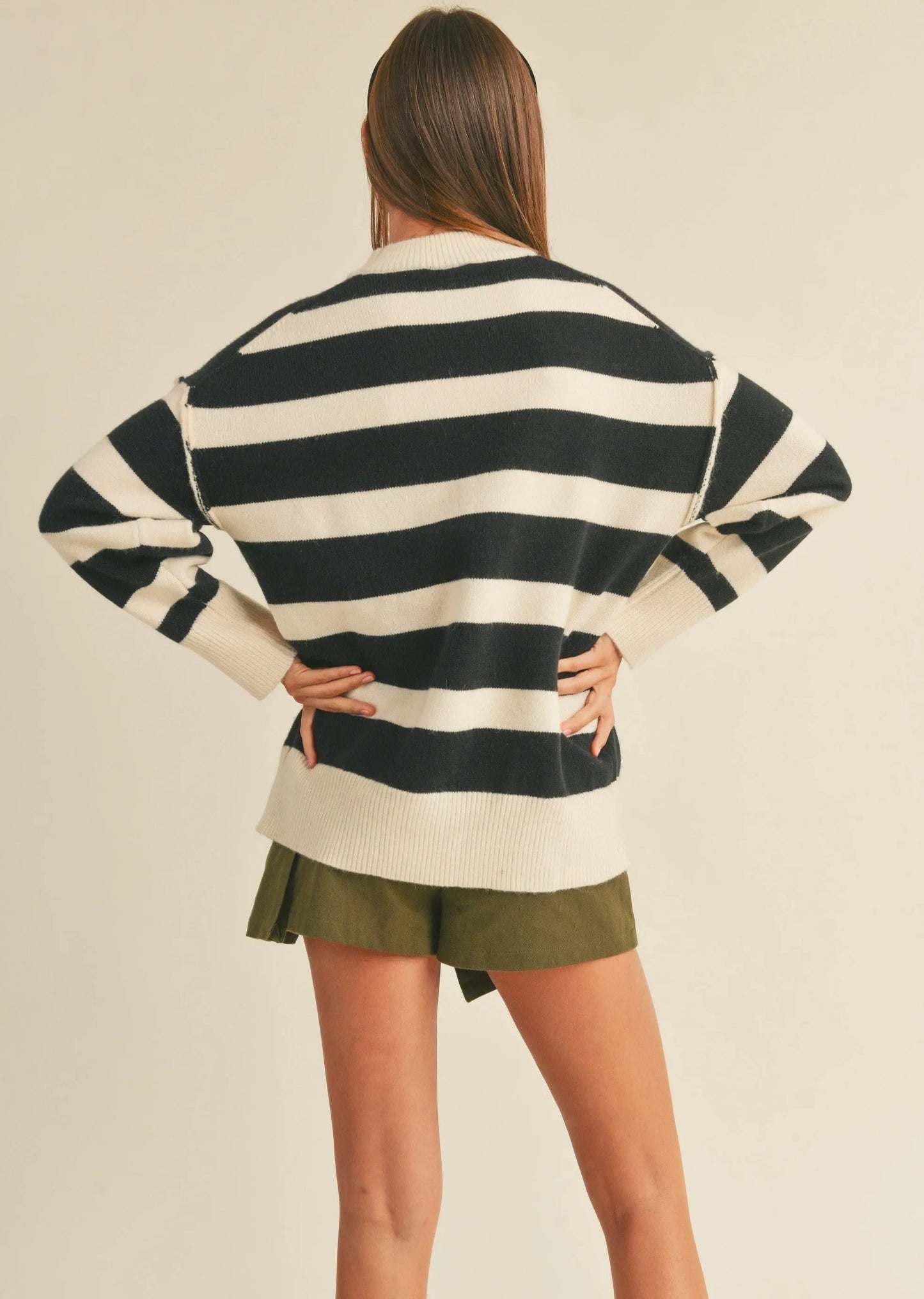 Cozy Stripe Sweater - Sweaters