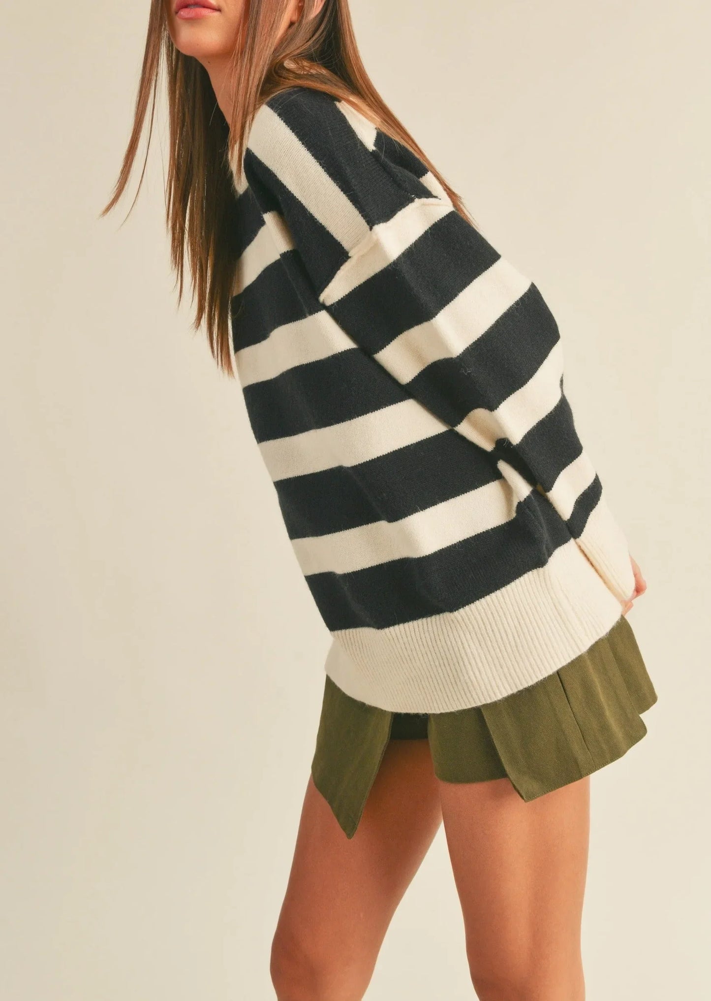 Cozy Stripe Sweater - Sweaters