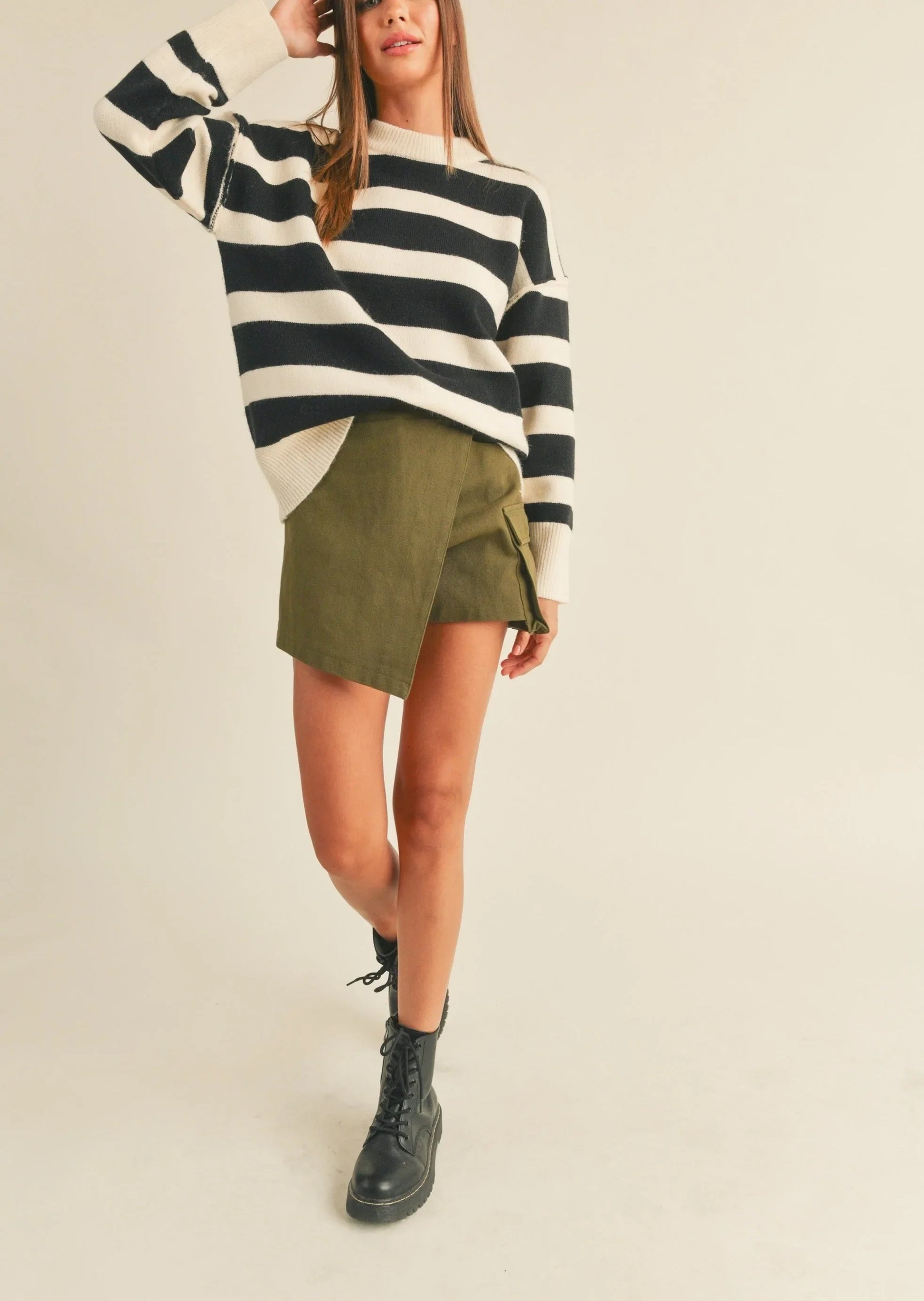 Cozy Stripe Sweater - Sweaters