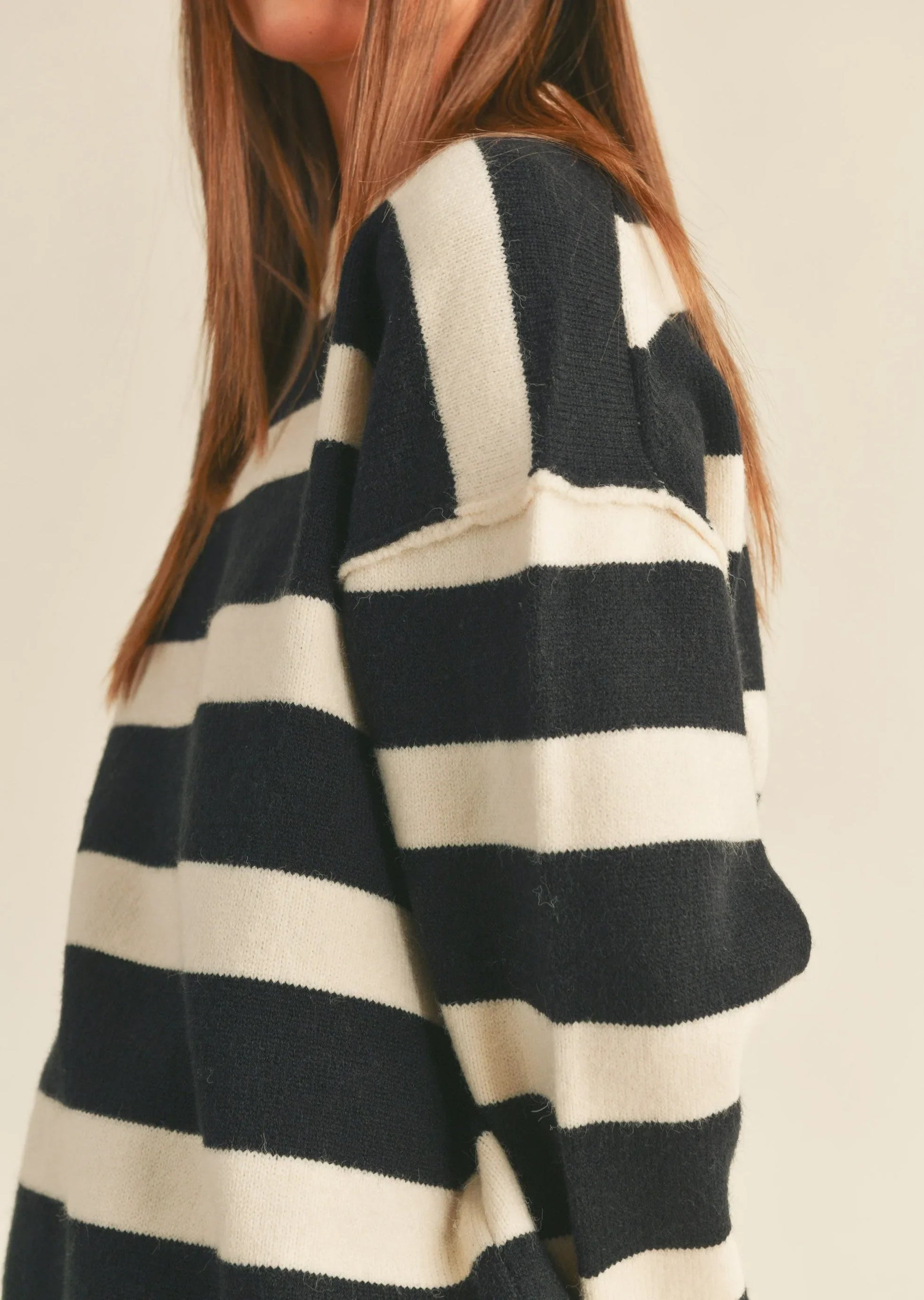 Cozy Stripe Sweater - Sweaters
