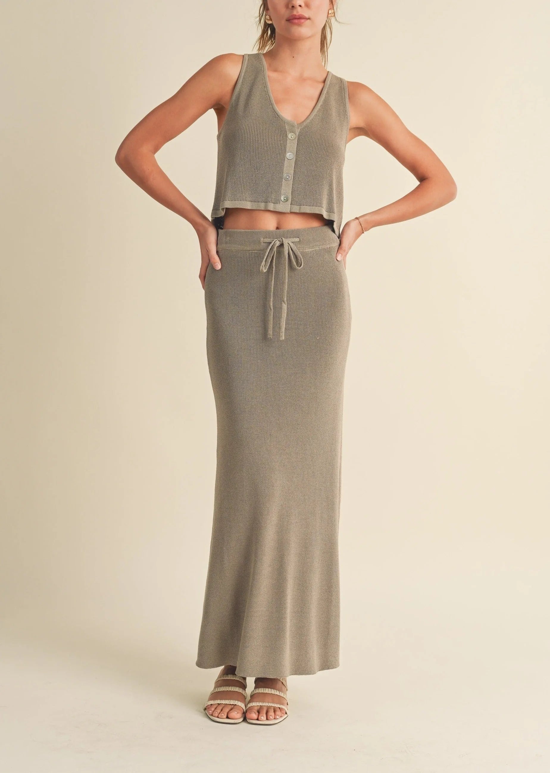 Knit Maxi Skirt - Maxi Skirts