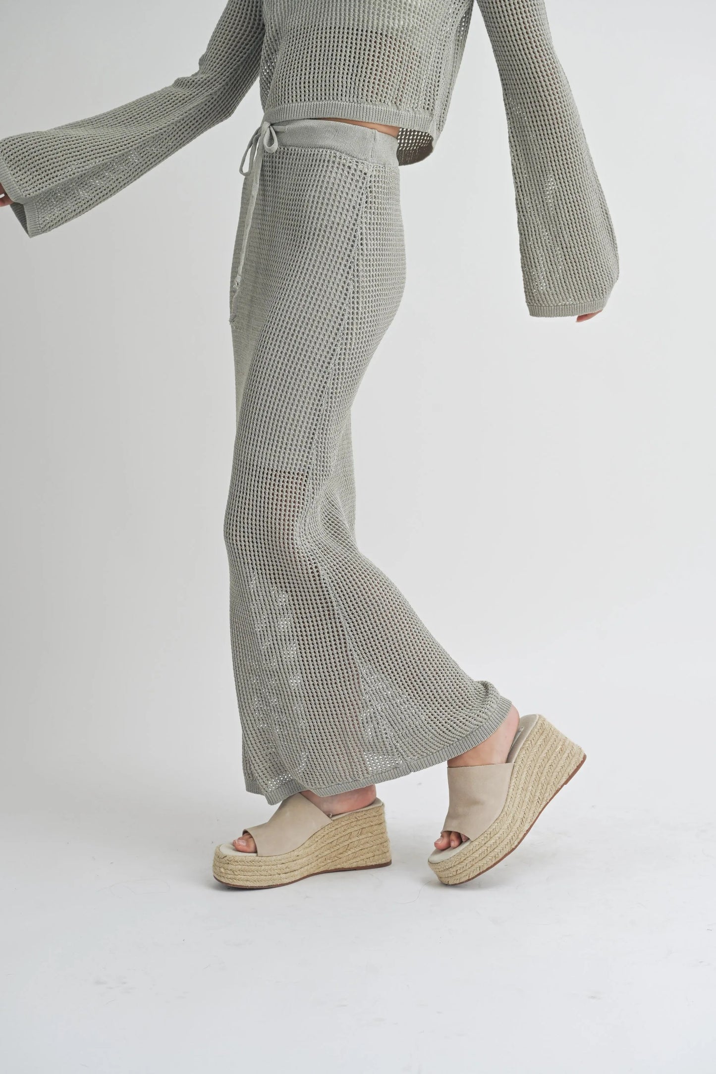 Crochet Knit Lined Maxi Skirt — Delicate Open Weave Cute Sexy Everyday Style - Skirts