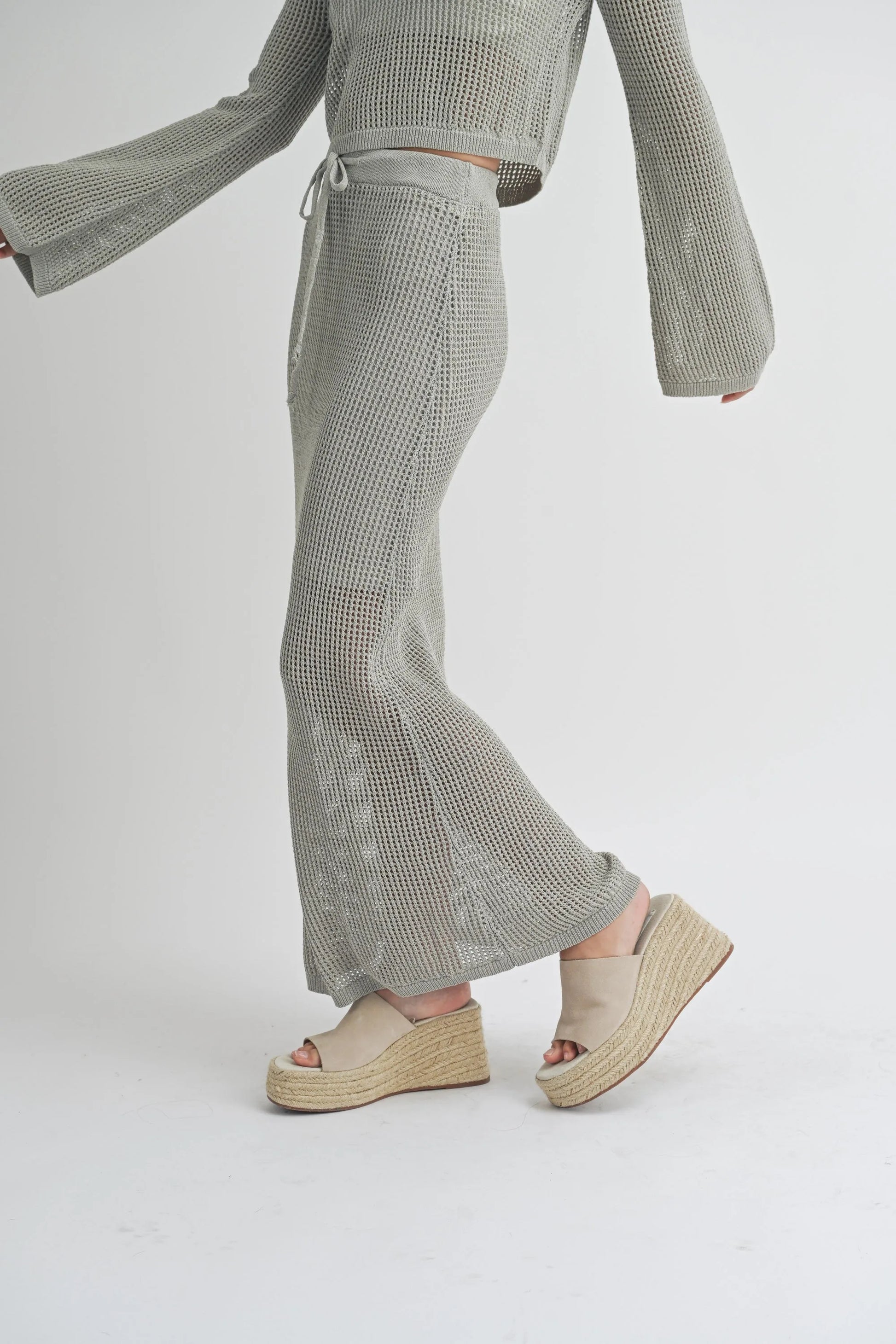 Crochet Knit Lined Maxi Skirt — Delicate Open Weave Cute Sexy Everyday Style - Skirts