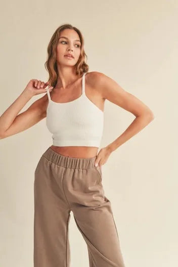 Ribbed Seamless Compressive Tank Top — Flattering Supportive Functional Everyday Athleisure Style - Tank Tops