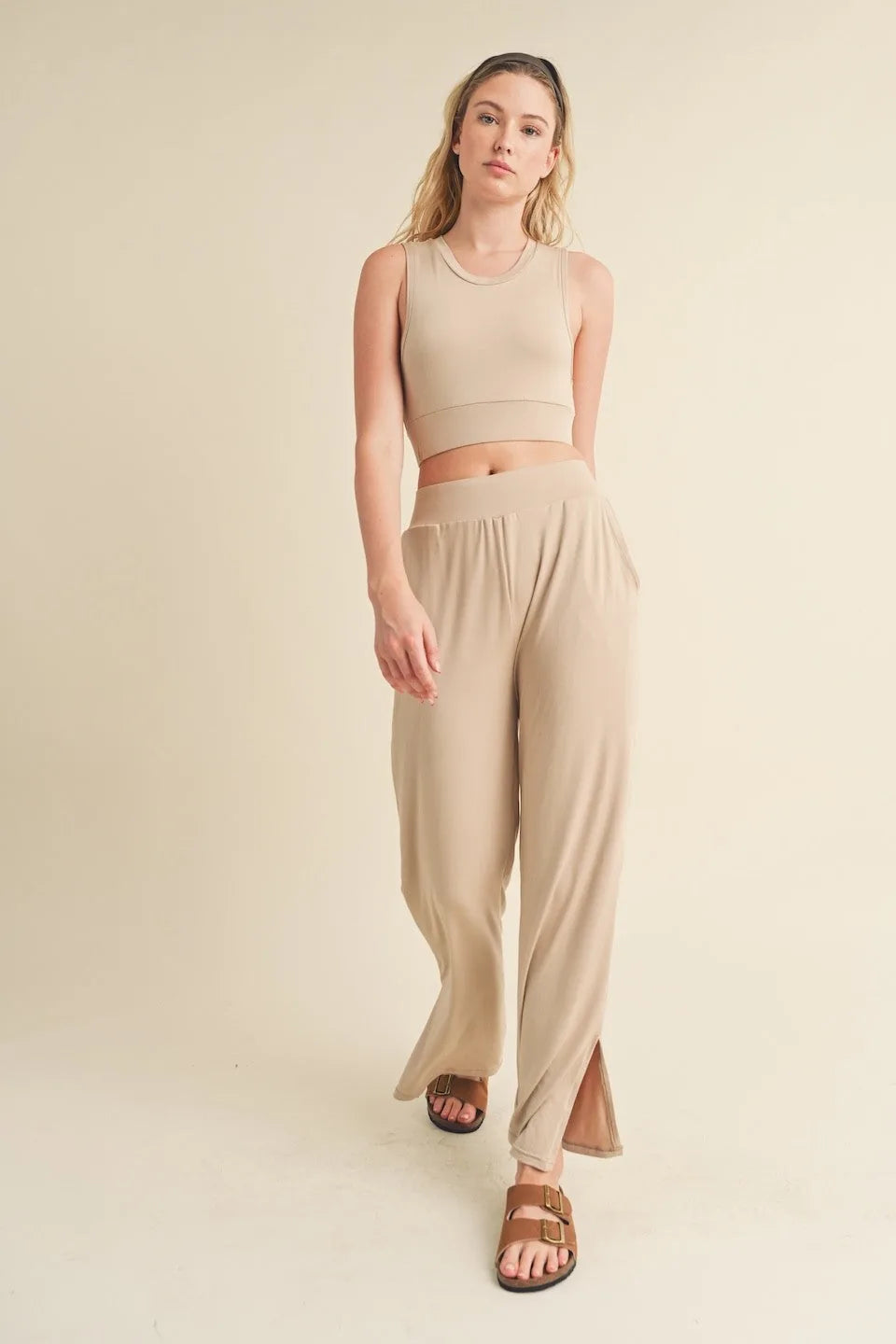Lounge Tank Top & Wide Leg Set - Activewear