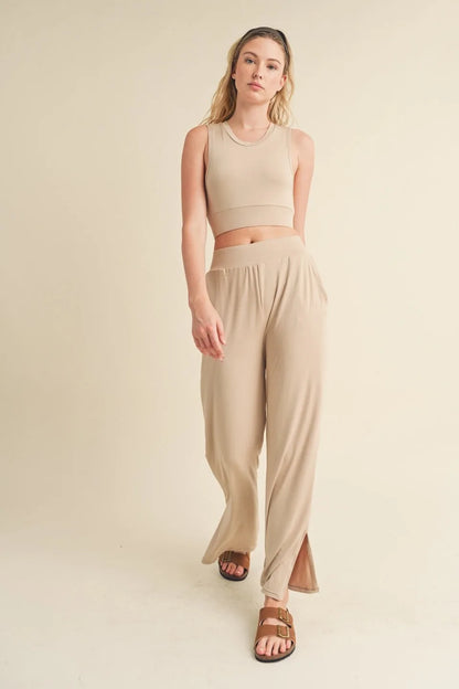 Lounge Tank Top & Wide Leg Set - Activewear