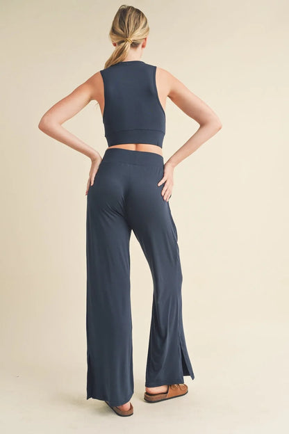 Lounge Tank Top & Wide Leg Set - Activewear