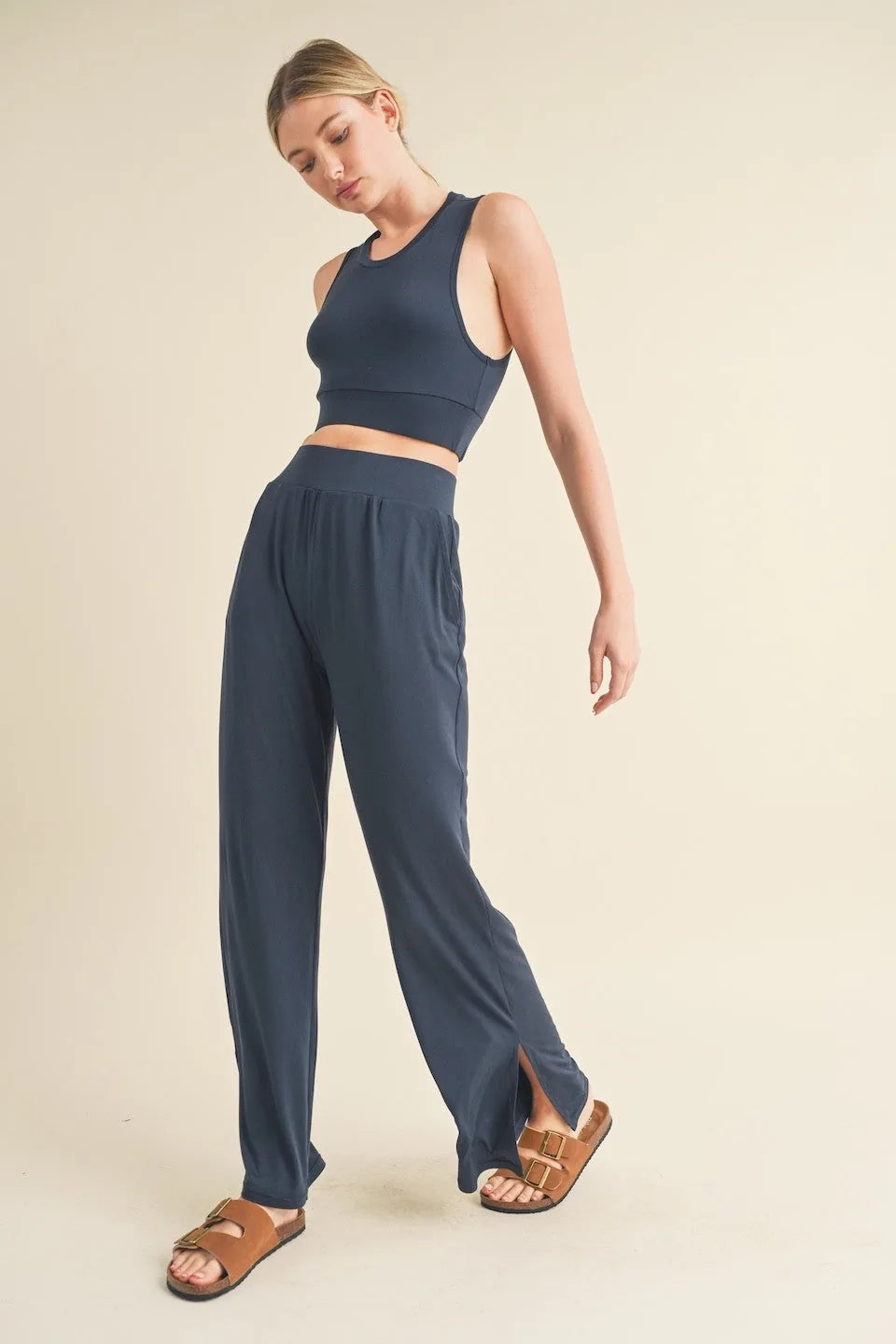 Lounge Tank Top & Wide Leg Set - Activewear