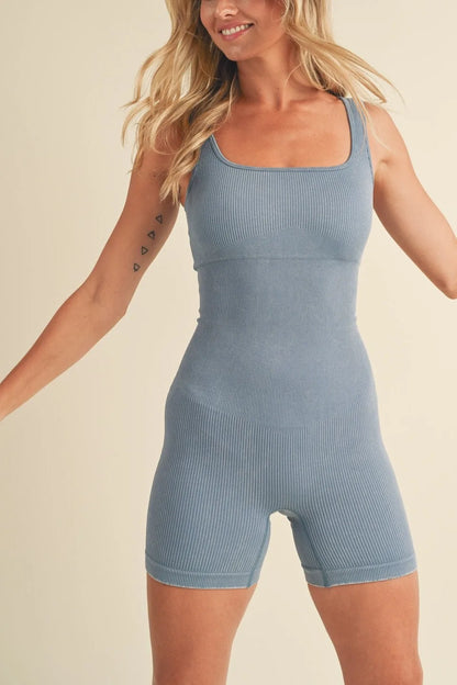 Basic Ribbed Romper - Activewear