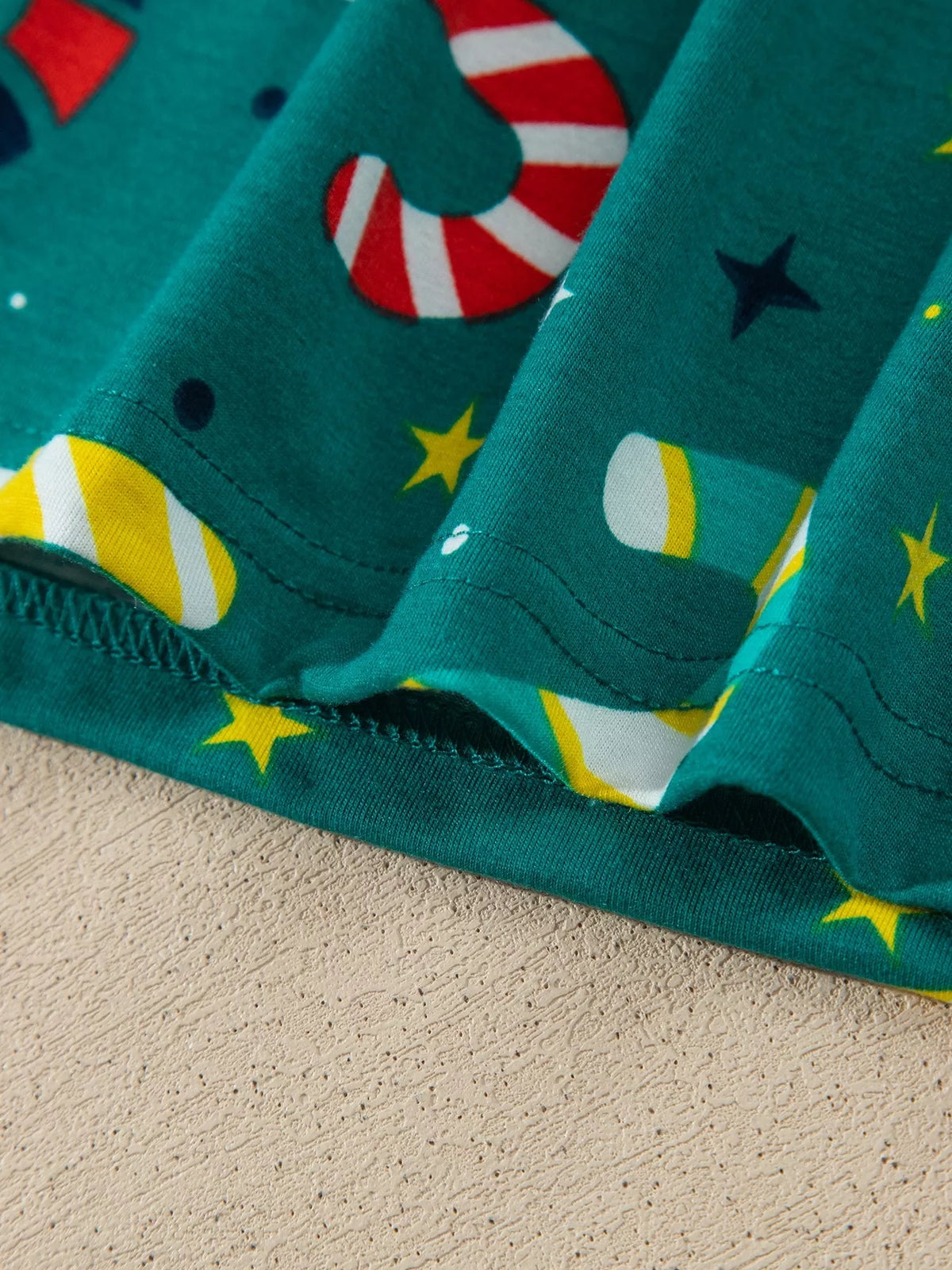 Abstract Candy Cane Print Two-Piece Lounge Set