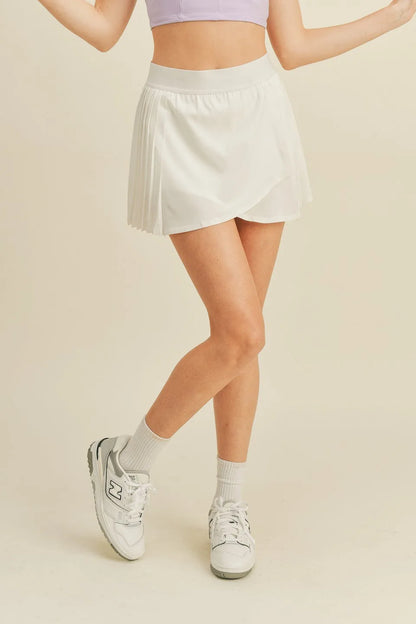 Pleated Tennis Wrap Skirt - Mini Skirts