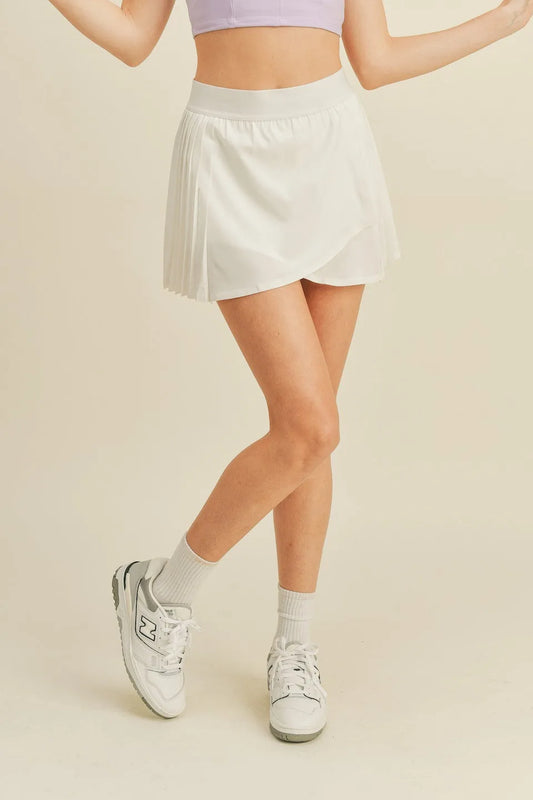 Pleated Tennis Wrap Skirt - Skirts