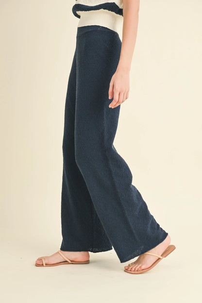 Comfy Soft Knit Straight Leg Loungewear Pants — Flattering Relaxed Everyday Lounge Style - Loungewear Pants