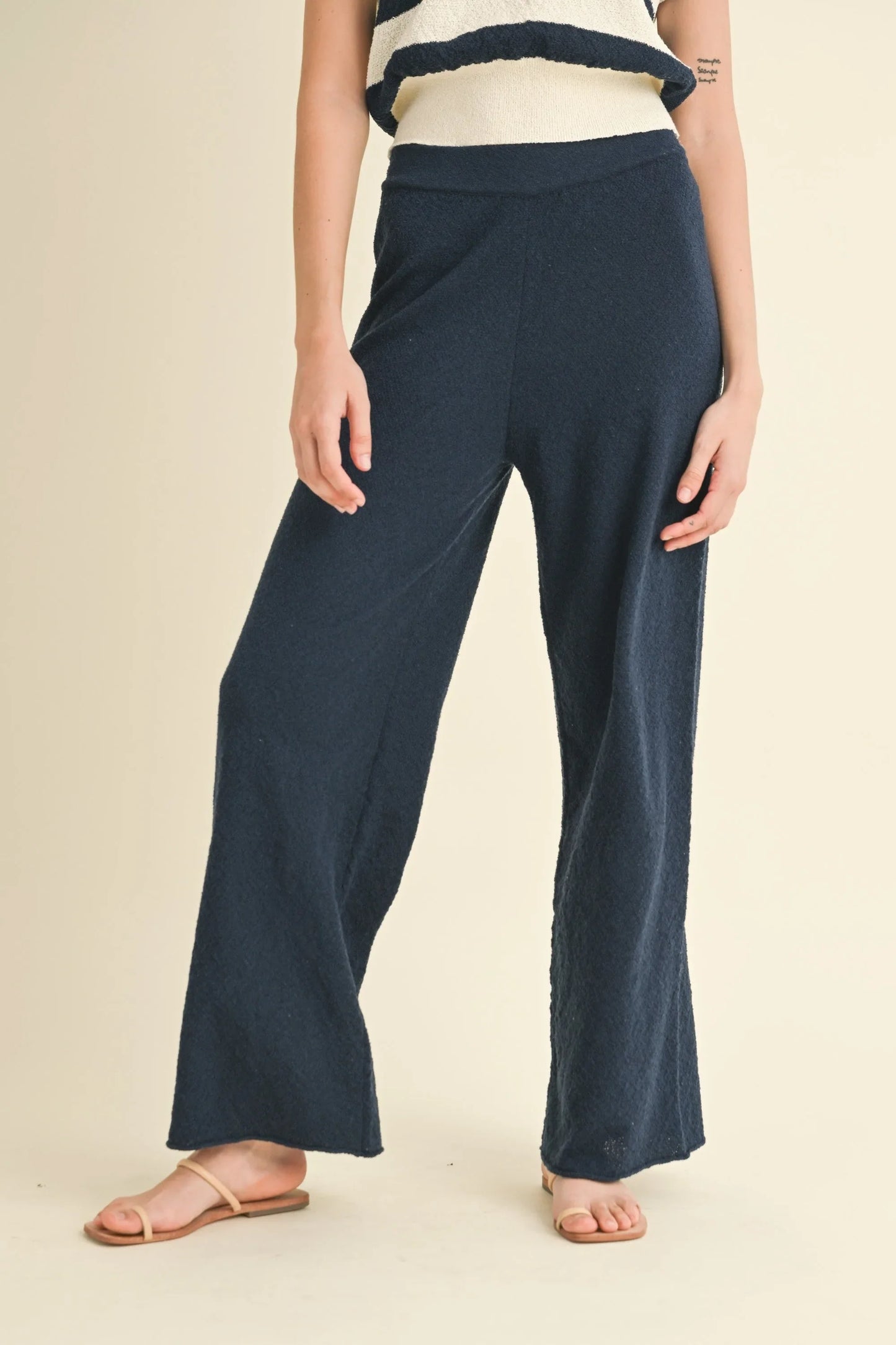 Comfy Soft Knit Straight Leg Loungewear Pants — Flattering Relaxed Everyday Lounge Style - Loungewear Pants