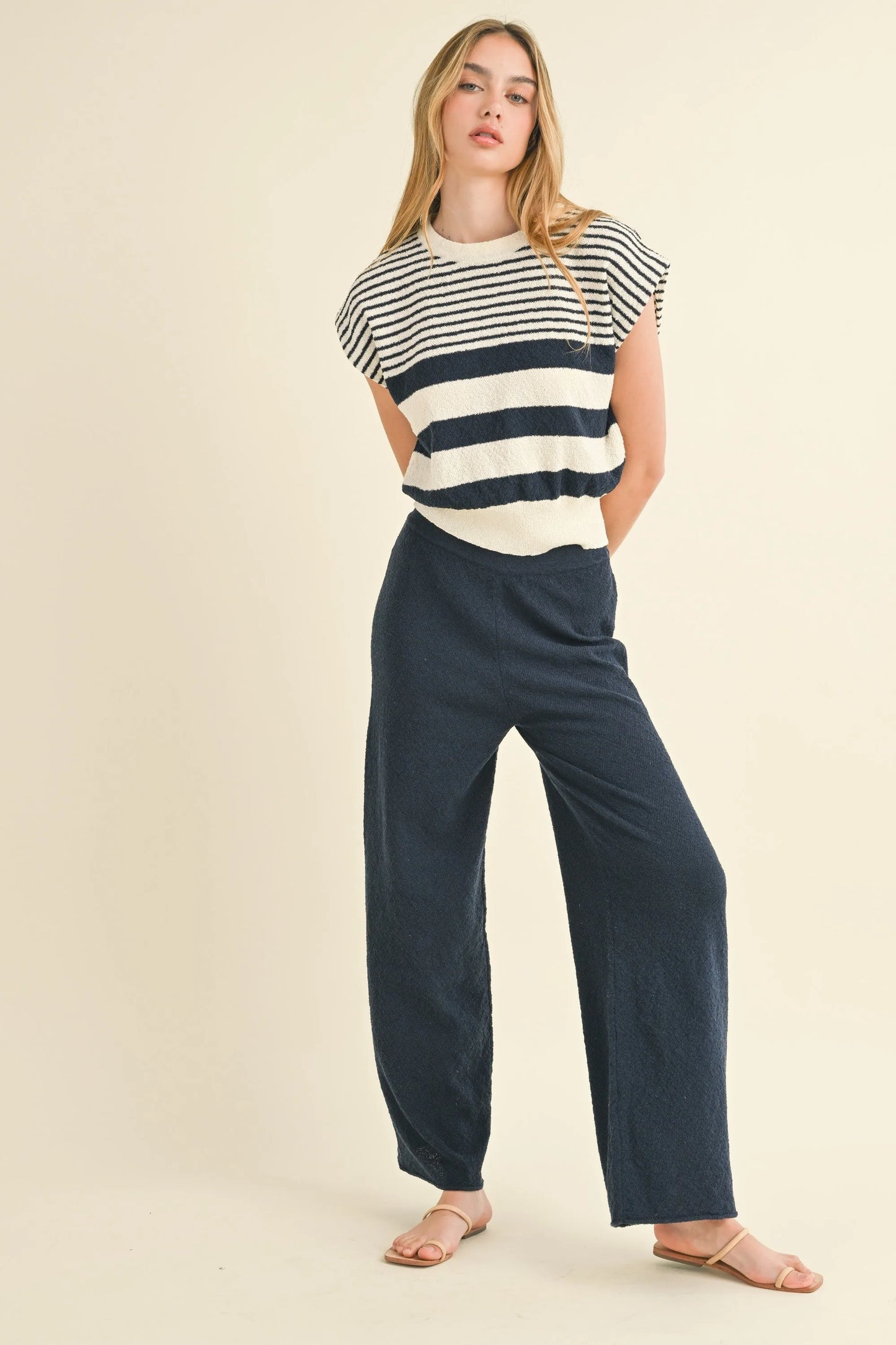 Comfy Soft Knit Straight Leg Loungewear Pants — Flattering Relaxed Everyday Lounge Style - Loungewear Pants