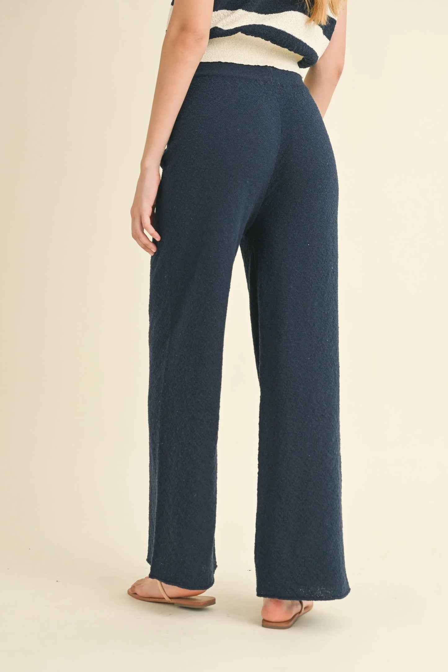 Comfy Soft Knit Straight Leg Loungewear Pants — Flattering Relaxed Everyday Lounge Style - Loungewear Pants