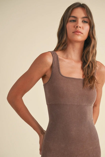 Basic Ribbed Romper - Activewear