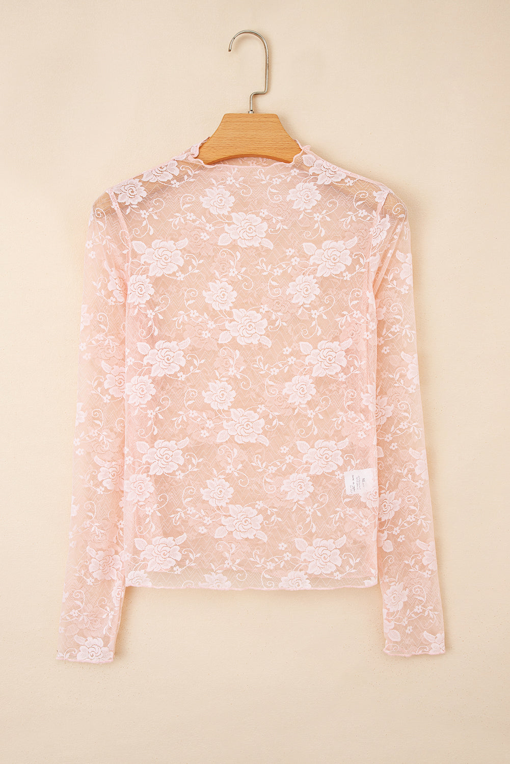 Floral Sheer Mesh Long Sleeve Top