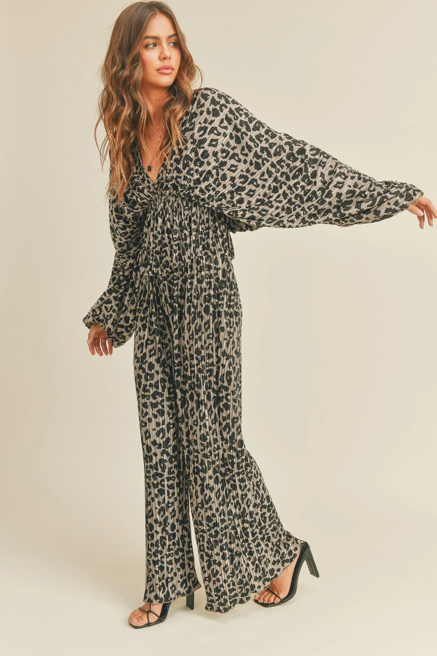Leopard Print High-Waist Wide-Leg Trousers — Bold Confident Flowy Statement Style - Pants