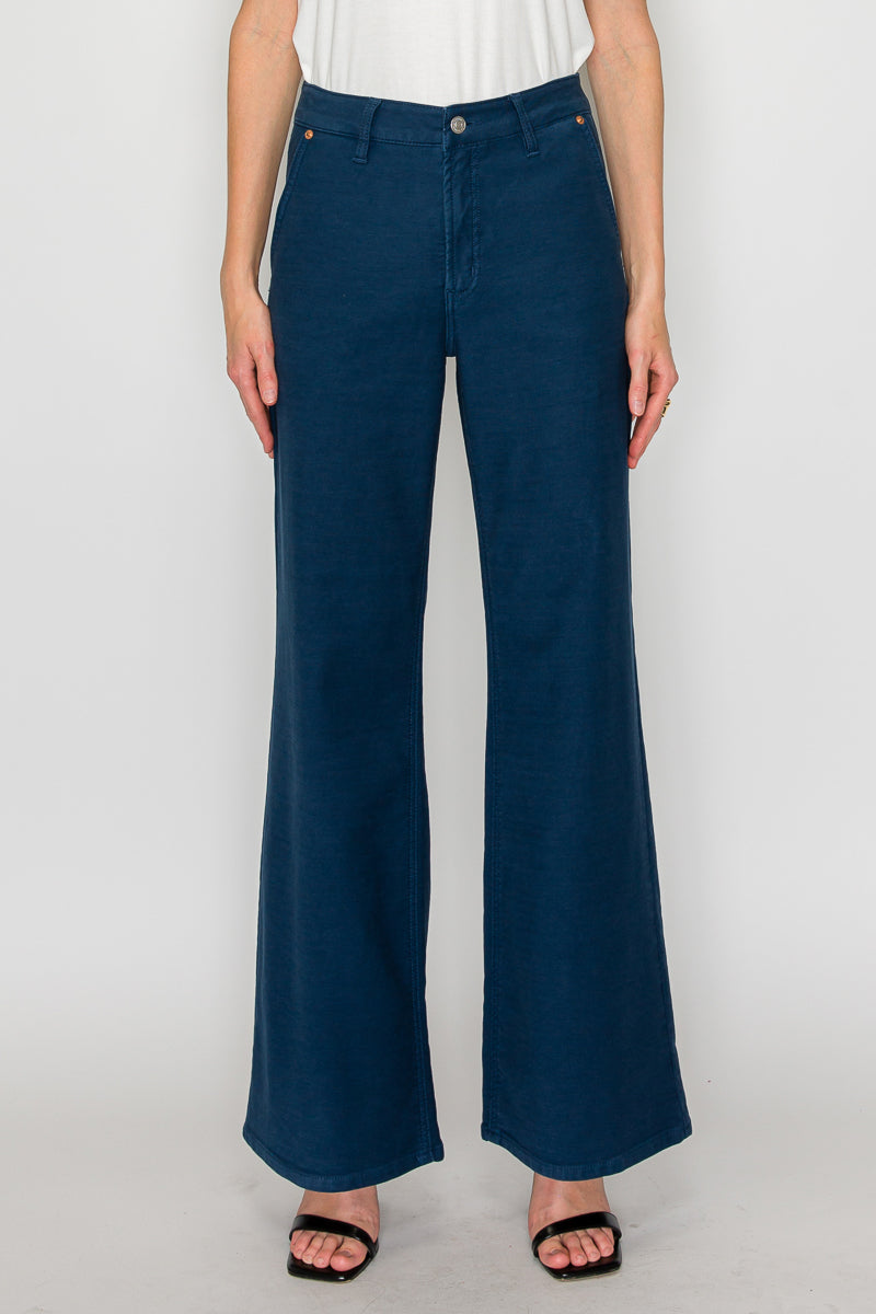 Tummy Control High Rise Wide Flare Flattering Jeans — Elongating Elegant Everyday Style - DENIM (NEW)