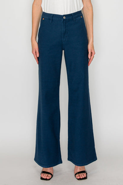 Tummy Control High Rise Wide Flare Flattering Jeans — Elongating Elegant Everyday Style - DENIM (NEW)