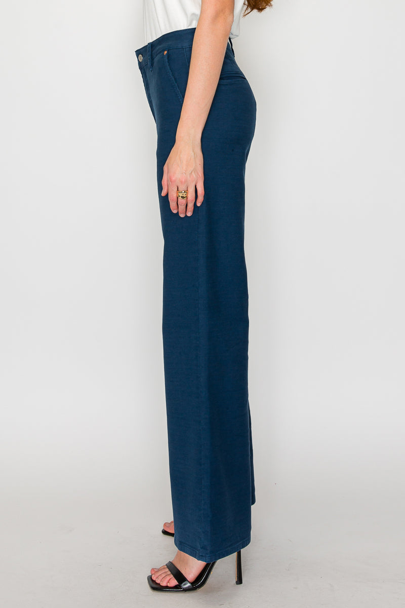 Tummy Control High Rise Wide Flare Flattering Jeans — Elongating Elegant Everyday Style - DENIM (NEW)