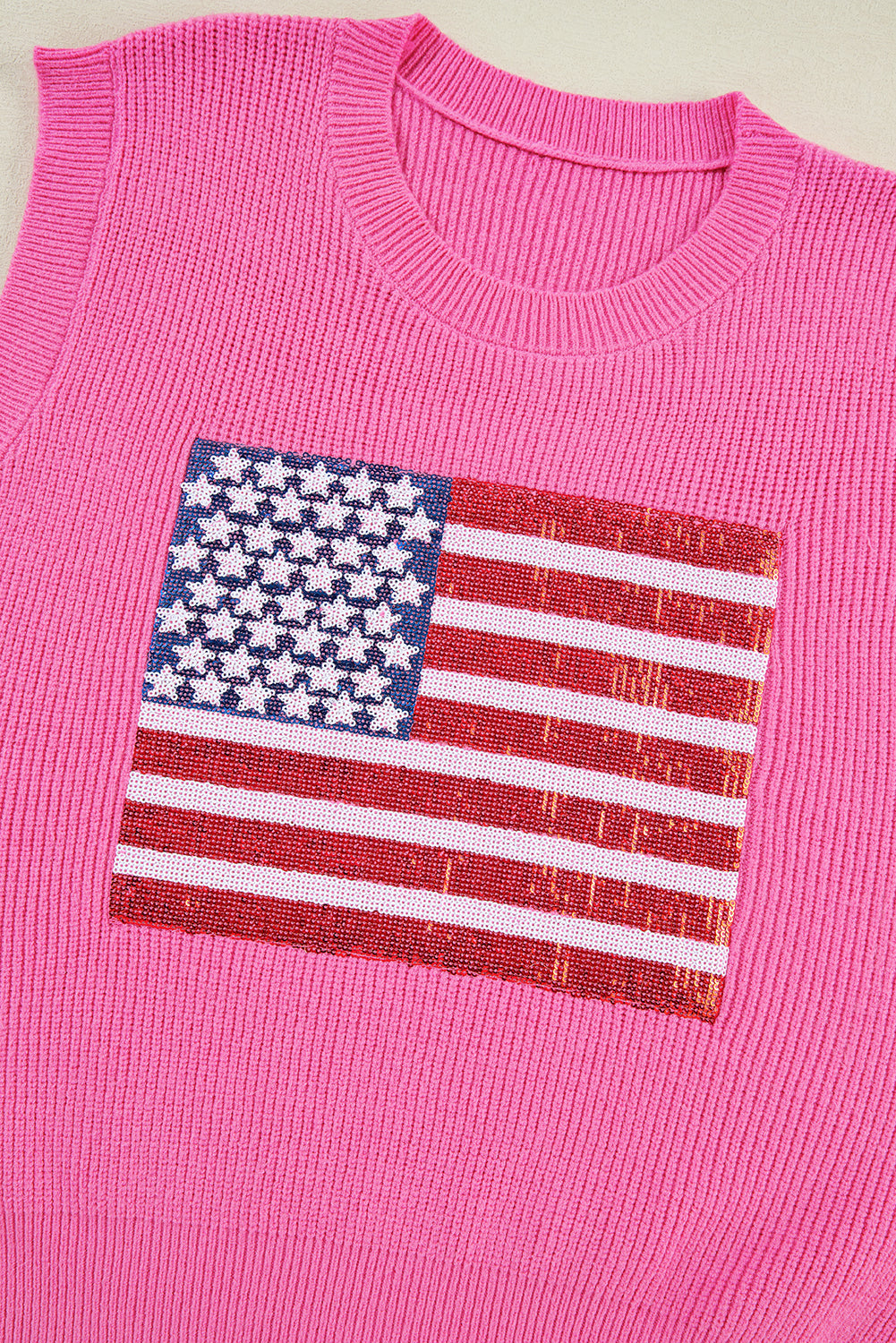 American Flag Patriotic Knitted Tank Vest — July 4Th Solid Casual Style - 20% OFF