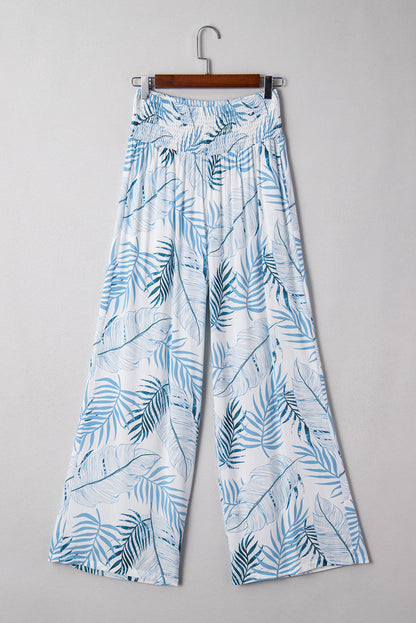 Breezy Waistband Linen Blend Wide Leg Pants — Relaxed Summer Everyday Style - Pants & Culotte