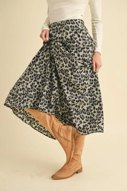 Leopard Midi Skirt | Trendy Skirts Outfit Idea for Women by Ro + Ivy | Elevated Basics, Modern Comfort & Style