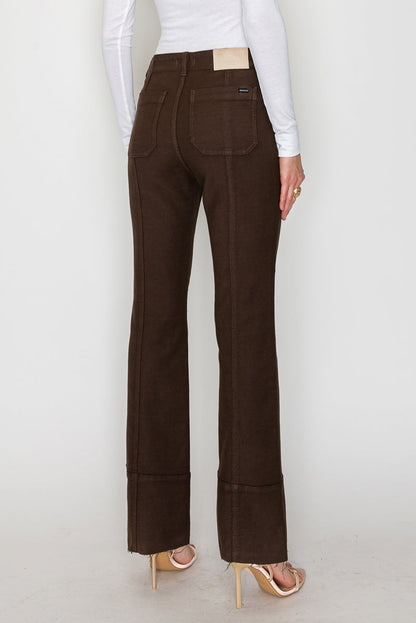 Tummy Control High Rise Bootcut Jeans Rich Brown Wash — Sophisticated Everyday Style - DENIM (NEW)