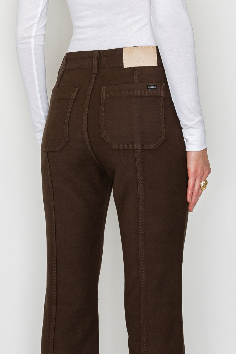 Tummy Control High Rise Bootcut Jeans Rich Brown Wash — Sophisticated Everyday Style - DENIM (NEW)