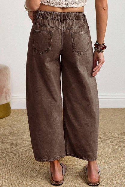 Ankle Length Mid-Rise Barrel Fit Jeans — Relaxed All-Day Comfortable Style - Jeans
