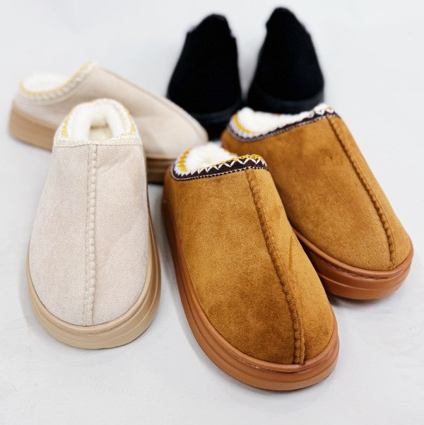 Cream Soft Lined Indoor Slippers | Trendy Slippers Outfit Idea for Women by Ro + Ivy | Elevated Basics, Modern Comfort & Style