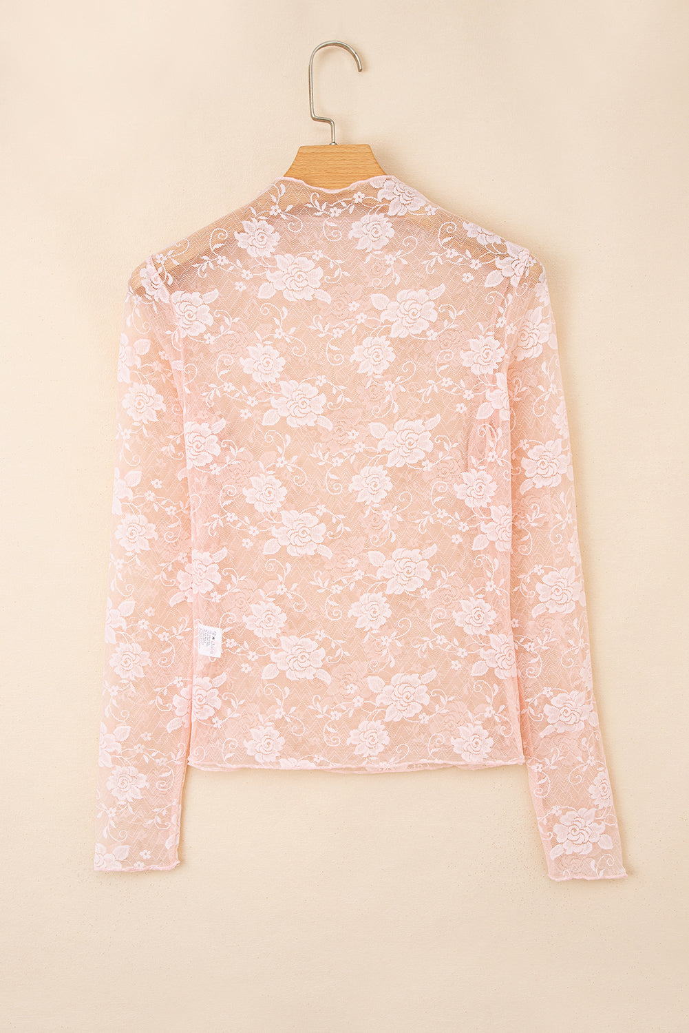 Floral Sheer Mesh Long Sleeve Top