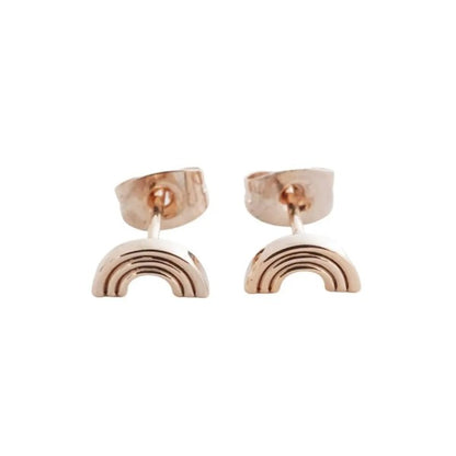Rainbow Stud Earrings Trendy Earrings Outfit Idea for Women | Ro + Ivy