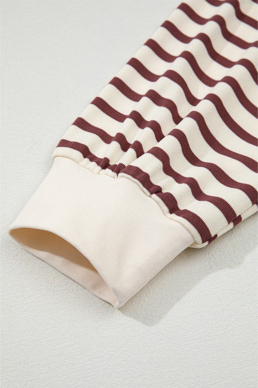 Long Sleeve Striped Button Front Henley Top | Trendy Tops Outfit Idea for Women by Ro + Ivy | Elevated Basics, Modern Comfort & Style