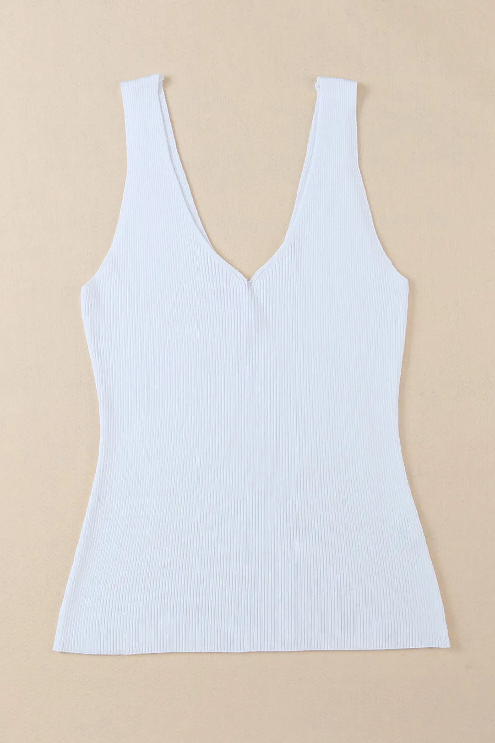 Women's Lightweight V-Neck Wide Strap Tank Top - Tank Tops