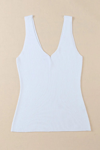Women's Lightweight V-Neck Wide Strap Tank Top - Tank Tops