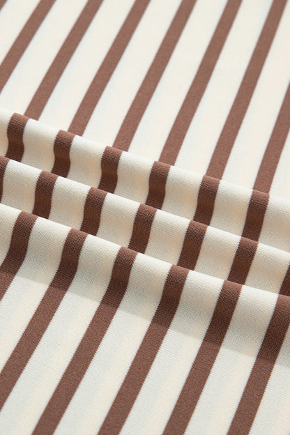 Striped Half Sleeve Round Neck Casual T-Shirt — Classic Comfortable Everyday Style - Tops & Tees