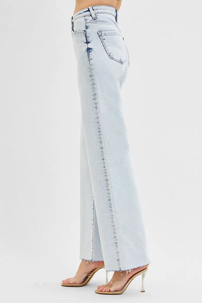 Full Size High Rise Wide Leg Jeans Plus Size – outfit idea for women | Ro + Ivy