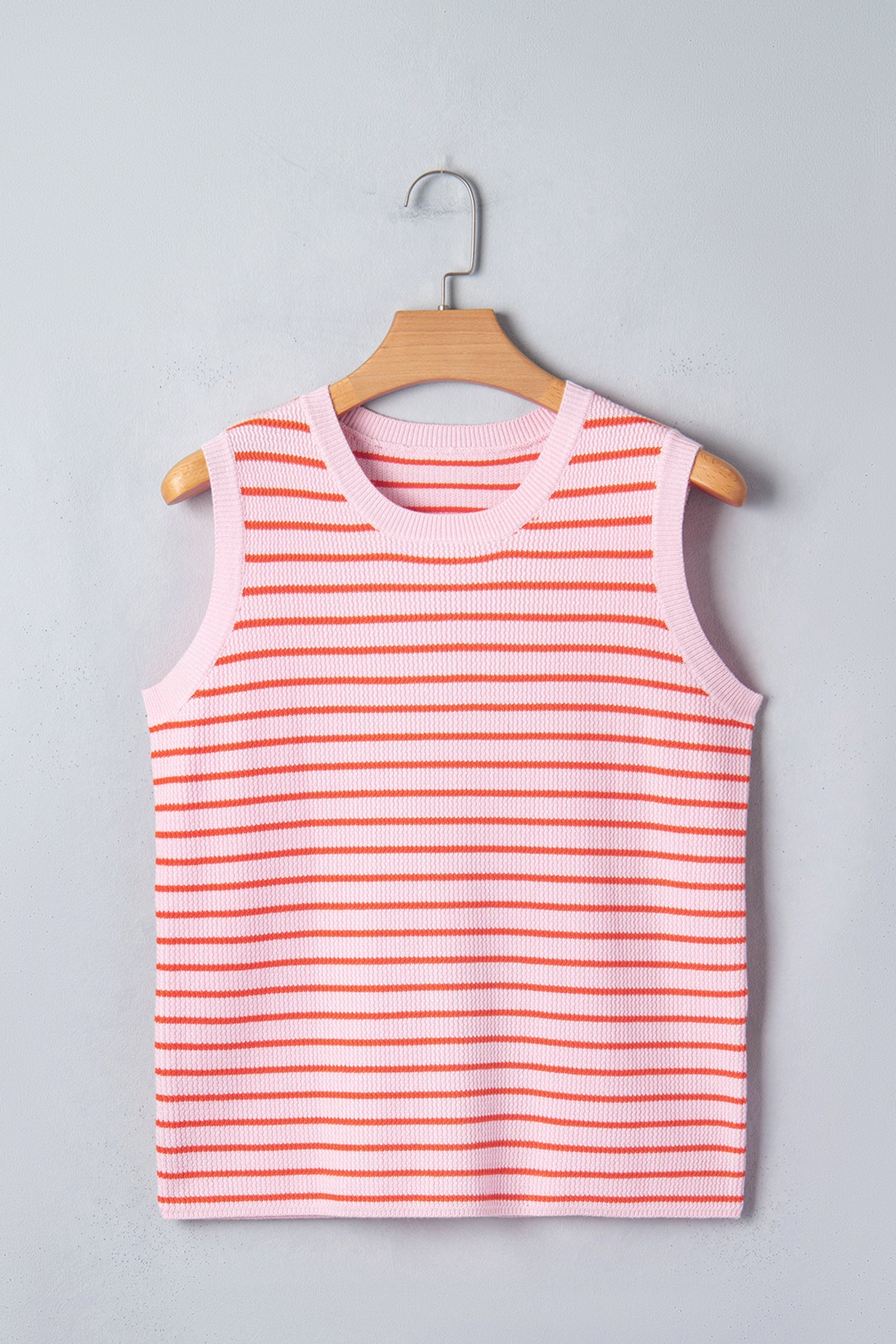 Lightweight Striped Knit Sleeveless Tank Sweater Vest — Breathable Casual Everyday Style - Sweater Vests