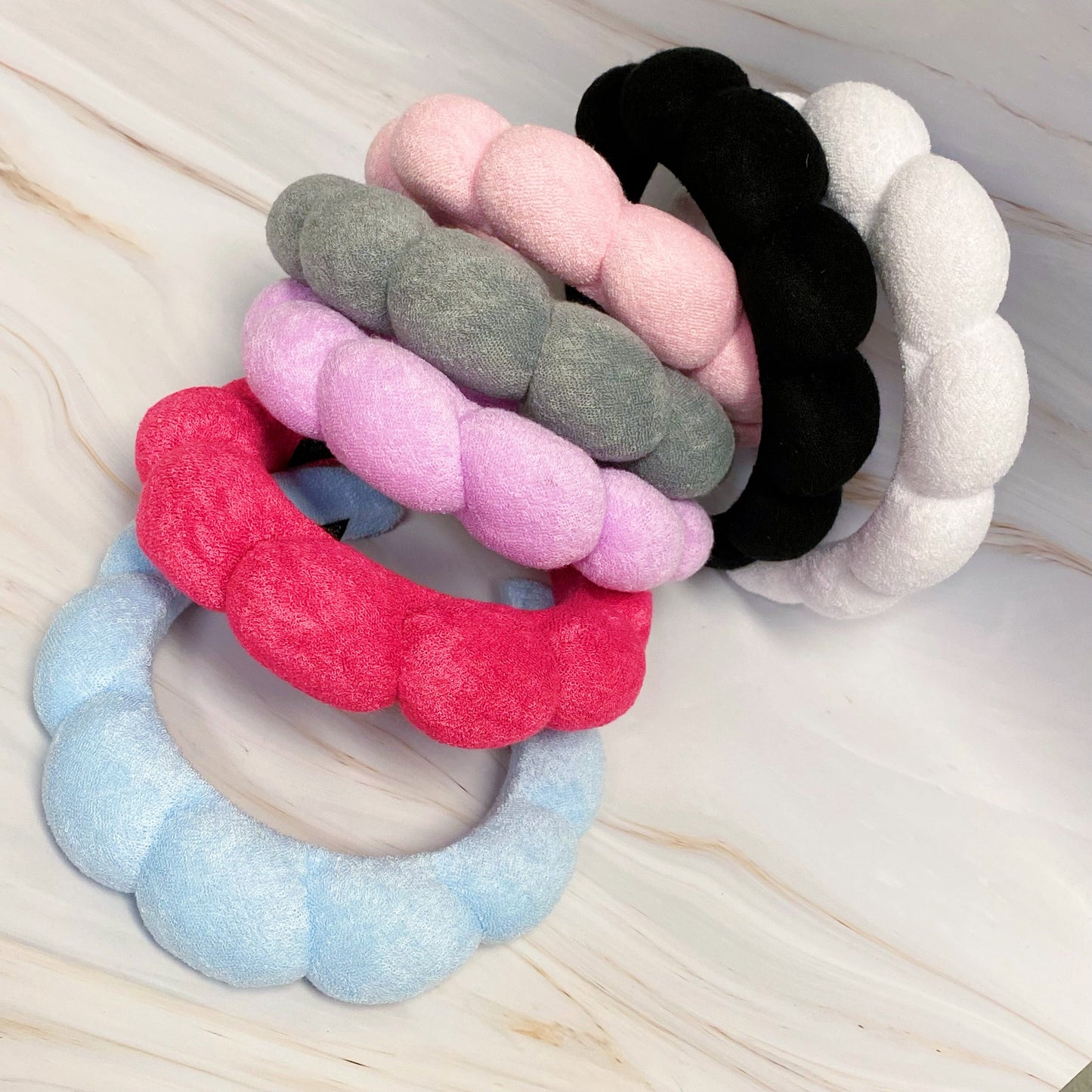 Terry Puffy Soft Headband Set Of Three - Hair Accessories