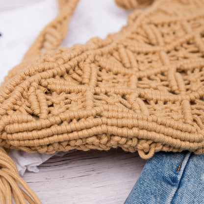 Macrame Sling Bag - Crossbody Bags